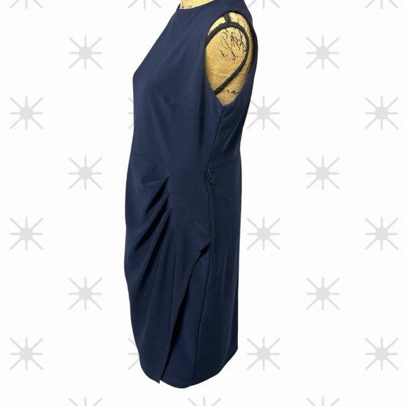 350 - Women's Laura Navy Blue Dress - Picture 3 of 13